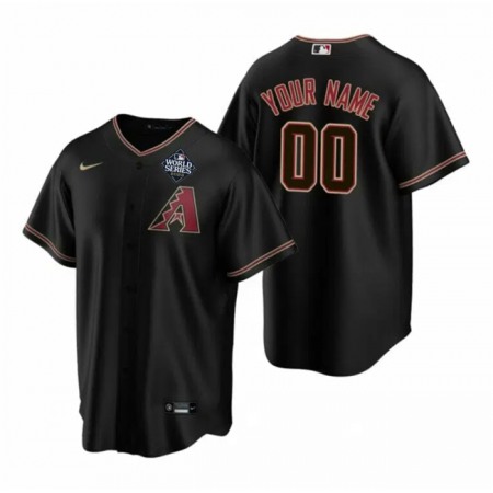 Men's Arizona Diamondbacks Customized Black 2023 World Series Cool Base Stitched Baseball Jersey Men's Arizona Diamondbacks Customized Black 2023 World Series Cool Base Stitched Baseball Jersey