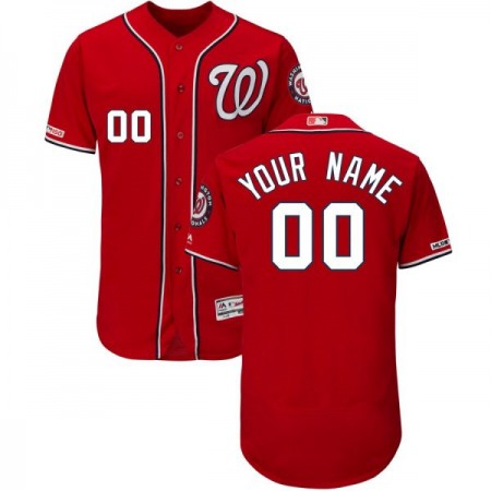 Men's Washington Nationals ACTIVE PLAYER Custom Majestic Red Alternate Collection Flex Base Stitched Jersey Men's Washington Nationals ACTIVE PLAYER Custom Majestic Red Alternate Collection Flex Base Stitched Jersey