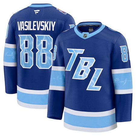 Men's Tampa Bay Lightning #88 Andrei Vasilevskiy Blue 2026 NHL Stadium Series Premium Jersey