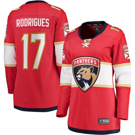 Women's Florida Panthers #17 Evan Rodrigues Red Home Player Jersey