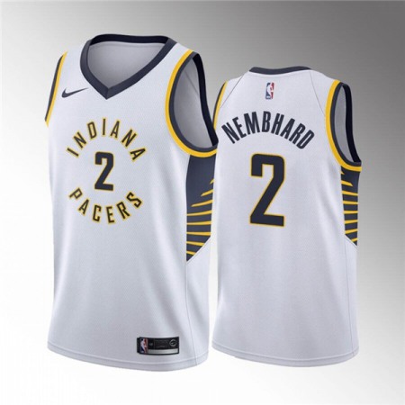Men's Indiana Pacers #2 Andrew Nembhard White Association Edition Stitched Basketball Jersey Men's Indiana Pacers #2 Andrew Nembhard White Association Edition Stitched Basketball Jersey