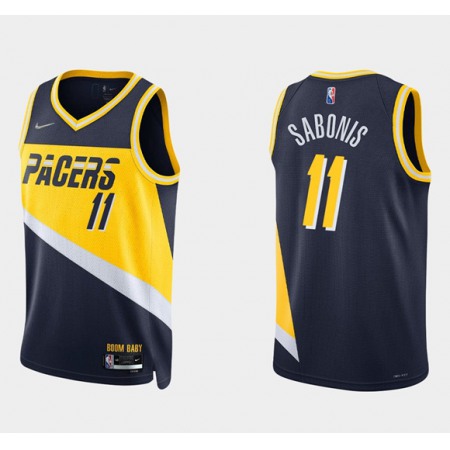 Men's Indiana Pacers #11 Caris Levert 2021/22 Navy City Edition 75th Anniversary Stitched Basketball Jersey Men's Indiana Pacers #11 Caris Levert 2021/22 Navy City Edition 75th Anniversary Stitched Basketball Jersey