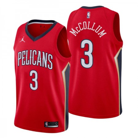 Men's New Orleans Pelicans #3 C.J. McCollum Red Statement Edition Stitched Jersey Men's New Orleans Pelicans #3 C.J. McCollum Red Statement Edition Stitched Jersey