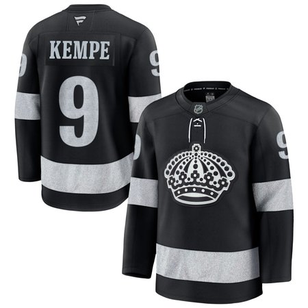 Youth Los Angeles Kings #9 Adrian Kempe Black Alternate Jersey