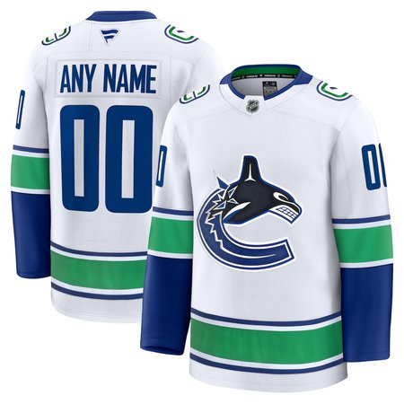 Men's Vancouver Canucks Fanatics White Away Premium Custom Jersey