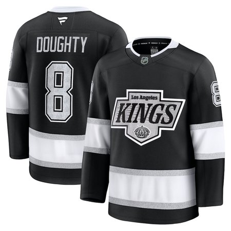 Men's Los Angeles Kings #8 Drew Doughty Black Home Premium Jersey