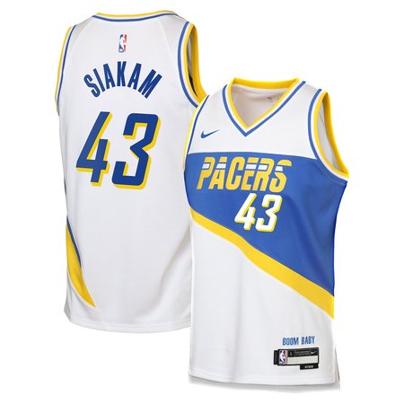 Men's Indiana Pacers #43 Pascal Siakam Nike White 2025/26 City Edition Swingman Jersey