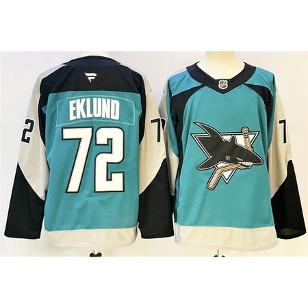 Youth San Jose Sharks #72 William Eklund Teal 2025 Alternate Stitched Hockey Jersey