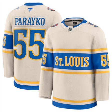 Youth St. Louis Blues #55 Colton Parayko Cream 2024-25 Winter Classic Stitched Hockey Jersey