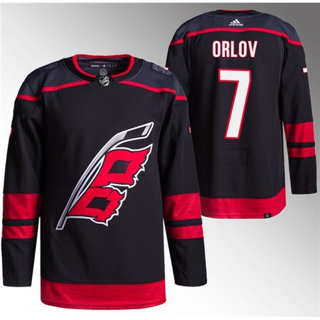 Youth Carolina Hurricanes #7 Dmitry Orlov Black Stitched Jersey