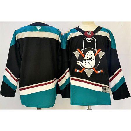 Youth Anaheim Ducks Blank Black/Teal 2024-25 Stitched Jersey