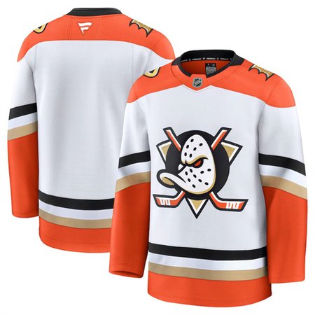 Youth Anaheim Ducks Blank White 2024-25 Away Stitched Hockey Jersey