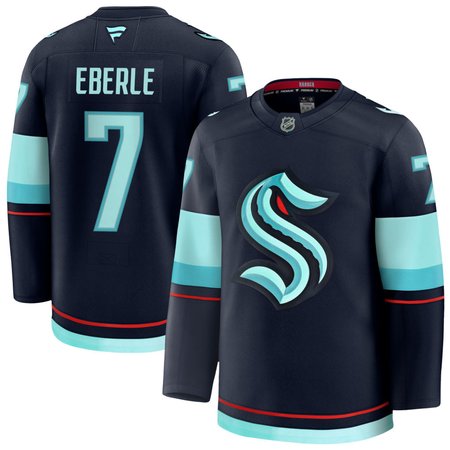 Men's Seattle Kraken #7 Jordan Eberle Navy 2024-25 Home Stitched Hockey Premium Jersey
