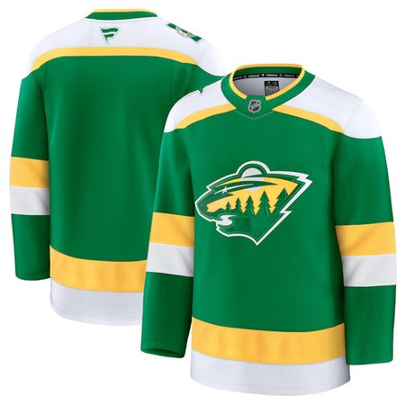 Men's Minnesota Wild Blank Green 2024-25 Alternate Stitched Hockey Premium Jersey