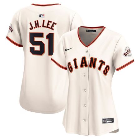 Women's San Francisco Giants #51 Jung Hoo Lee Cream Home Limited Player Jersey