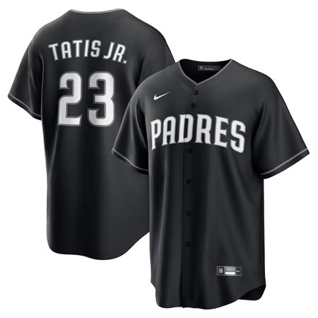 Youth San Diego Padres #23 Fernando Tatis Jr. Nike Black Lights Out Replica Player Jersey
