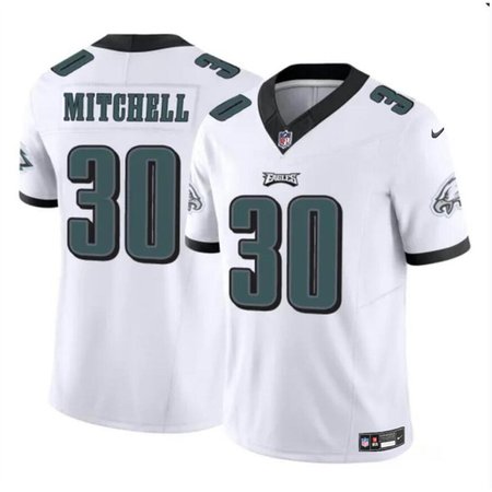 Men's Philadelphia Eagles #30 Quinyon Mitchell White 2024 Draft F.U.S.E Vapor Untouchable Limited Stitched Football Jersey Men's Philadelphia Eagles #30 Quinyon Mitchell White 2024 Draft F.U.S.E Vapor Untouchable Limited Stitched Football Jersey