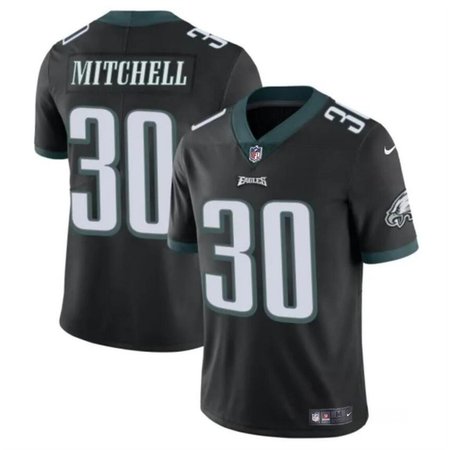 Men's Philadelphia Eagles #30 Quinyon Mitchell Black 2024 Draft Vapor Untouchable Limited Stitched Football Jersey Men's Philadelphia Eagles #30 Quinyon Mitchell Black 2024 Draft Vapor Untouchable Limited Stitched Football Jersey