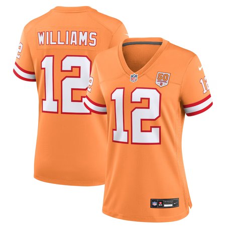 Women's Tampa Bay Buccaneers #12 Doug Williams Creamsicle 50th Season Game Jersey