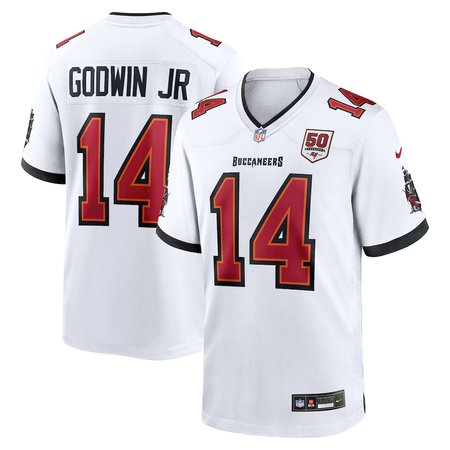 Youth Tampa Bay Buccaneers #14 Chris Godwin Jr. White 50th Season White Game Jersey