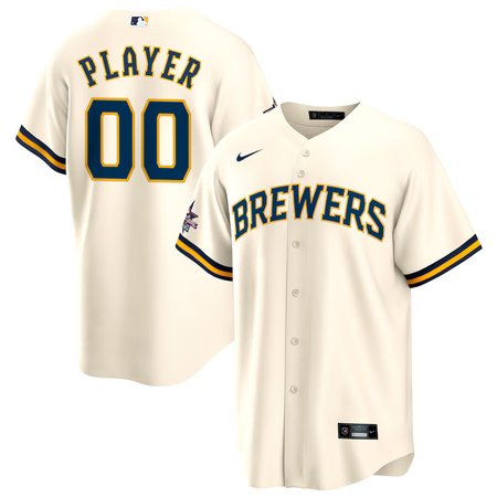 Men's Milwaukee Brewers Nike Cream 2025 MLB All-Star Game Home Custom Replica Jersey