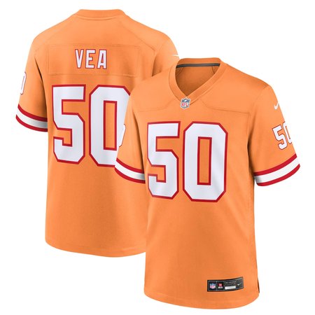 Men's '76 Tampa Bay Buccaneers #50 Vita Vea Nike Orange Player Game Jersey