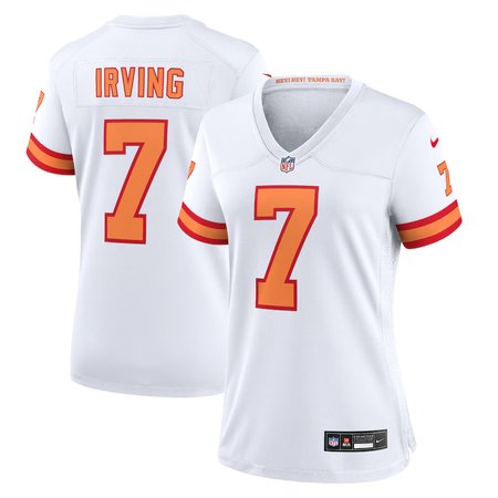 Women's '76 Tampa Bay Buccaneers #7 Bucky Irving White Player Game Jersey