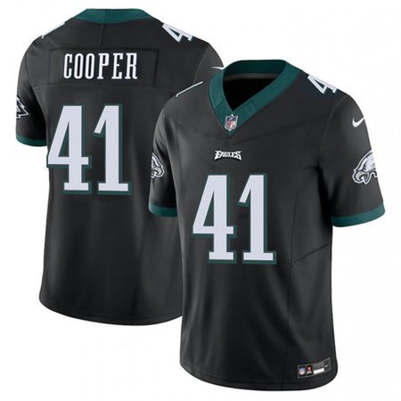 Men's Philadelphia Eagles #41 Darius Cooper Black F.U.S.E Vapor Untouchable Limited Stitched Football Jersey