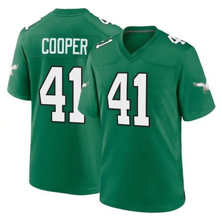 Men's Philadelphia Eagles #41 Darius Cooper Kelly Green F.U.S.E Vapor Untouchable Limited Stitched Football Jersey