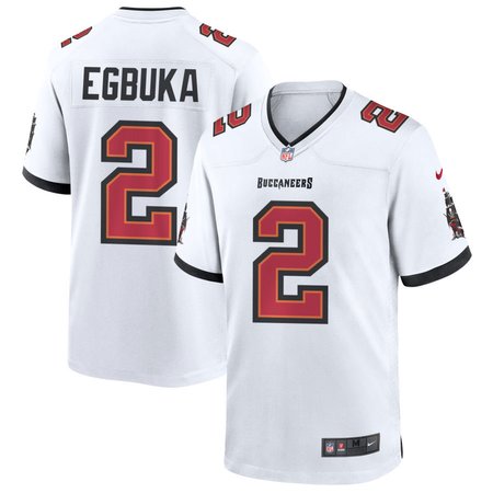 Youth '76 Tampa Bay Buccaneers #2 Emeka Egbuka White Player Game Jersey