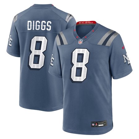Men's New England Patriots #8 Stefon Diggs Blue Rivalries Collection Game Jersey