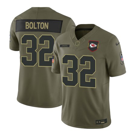 Youth's Kansas City Chiefs #32 Nick Bolton Nike Olive 2025 Salute to Service Retired Limited Jersey