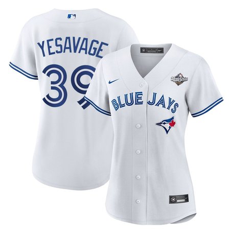 Women's Toronto Blue Jays #39 Trey Yesavage Nike 2025 World Series White Alternate Limited Jersey