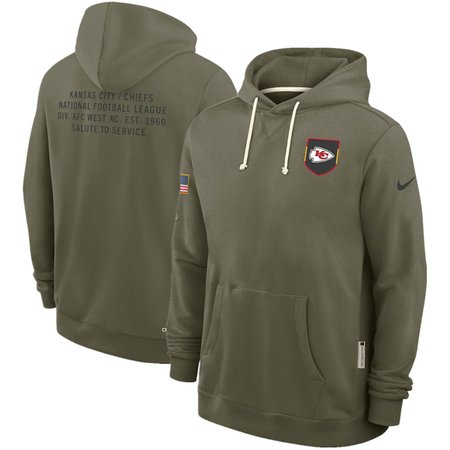 Men's Kansas City Chiefs Olive 2025 Salute to Service Pullover Hoodie
