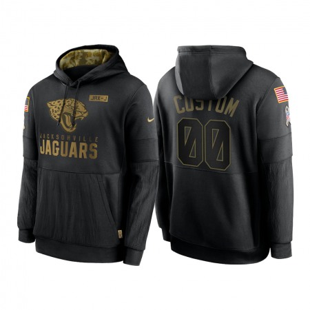 Men's Jacksonville Jaguars Customized 2020 Black Salute To Service Sideline Performance Pullover Hoodie Men's Jacksonville Jaguars Customized 2020 Black Salute To Service Sideline Performance Pullover Hoodie