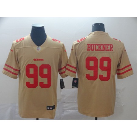 Men's San Francisco 49ers #99 DeForest Buckner Gold Inverted Legend Stitched NFL Jersey Men's San Francisco 49ers #99 DeForest Buckner Gold Inverted Legend Stitched NFL Jersey
