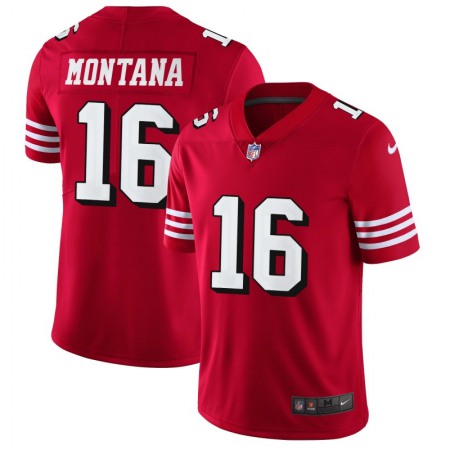 Men's NFL San Francisco 49ers #16 Joe Montana Red 2018 Rush Vapor Untouchable Limited Stitched NFL Jersey Men's NFL San Francisco 49ers #16 Joe Montana Red 2018 Rush Vapor Untouchable Limited Stitched NFL Jersey