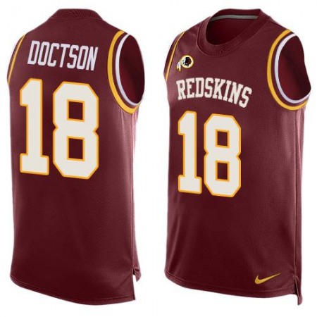 Redskins #18 Josh Doctson Burgundy Red Team Color Men's Stitched NFL Limited Tank Top Jersey