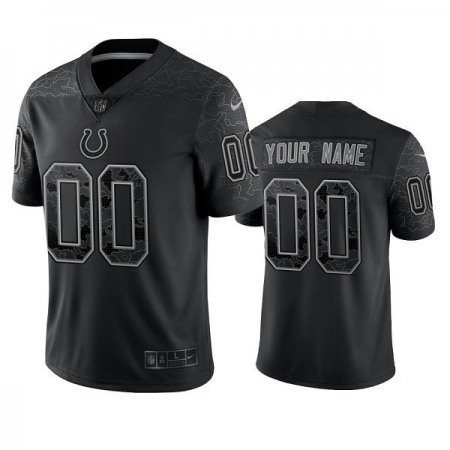 Men's Indianapolis Colts Active Player Custom Black Reflective Limited Stitched Football Jersey Men's Indianapolis Colts Active Player Custom Black Reflective Limited Stitched Football Jersey