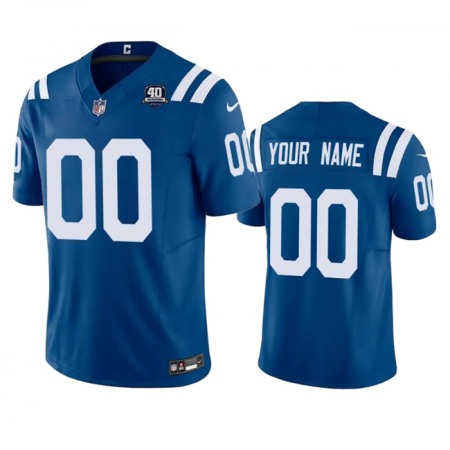 Men's Indianapolis Colts Customized Blue 2023 F.U.S.E 40th Anniversary Vapor Untouchable Stitched Football Jersey Men's Indianapolis Colts Customized Blue 2023 F.U.S.E 40th Anniversary Vapor Untouchable Stitched Football Jersey