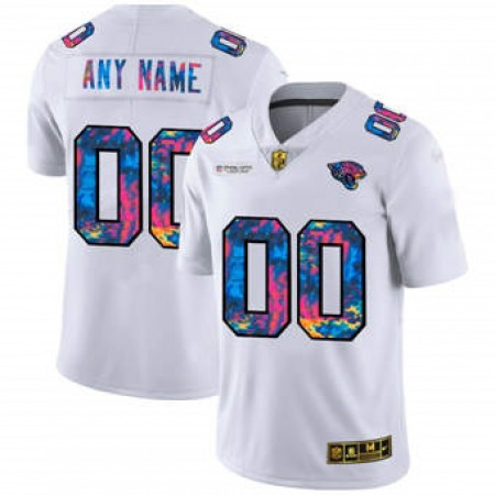 Men's Jacksonville Jaguars Customized 2020 White Crucial Catch Limited Stitched Jersey Men's Jacksonville Jaguars Customized 2020 White Crucial Catch Limited Stitched Jersey