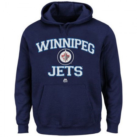 Winnipeg Jets Heart & Soul Hoodie Navy Blue